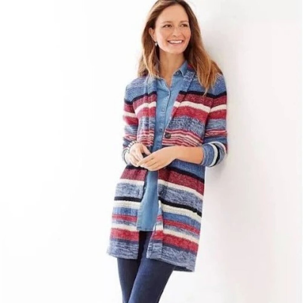 J. Jill Striped Cardigan